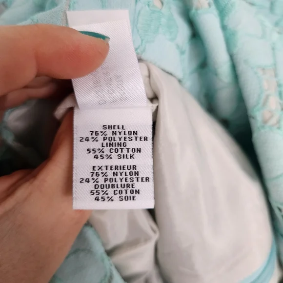 Diane Von Furstenberg Lace Mini Floral Dress 0 Mint Green Wedding Party Cocktail - Picture 8 of 11